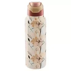 Trinkflasche - "Sip your way", Beige Blume