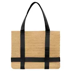 Strohtasche, Schwarz