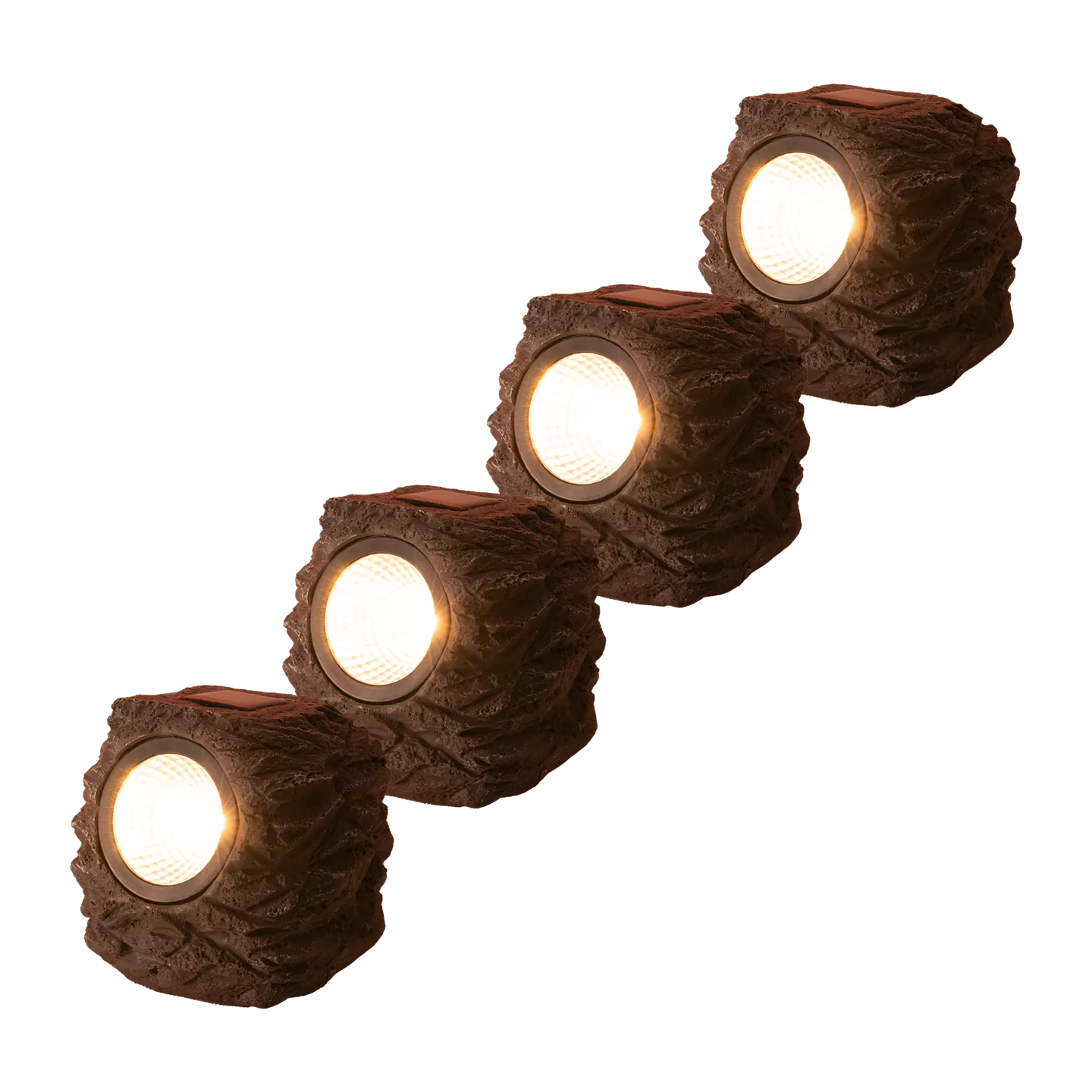 Solarleuchten in Steinoptik
