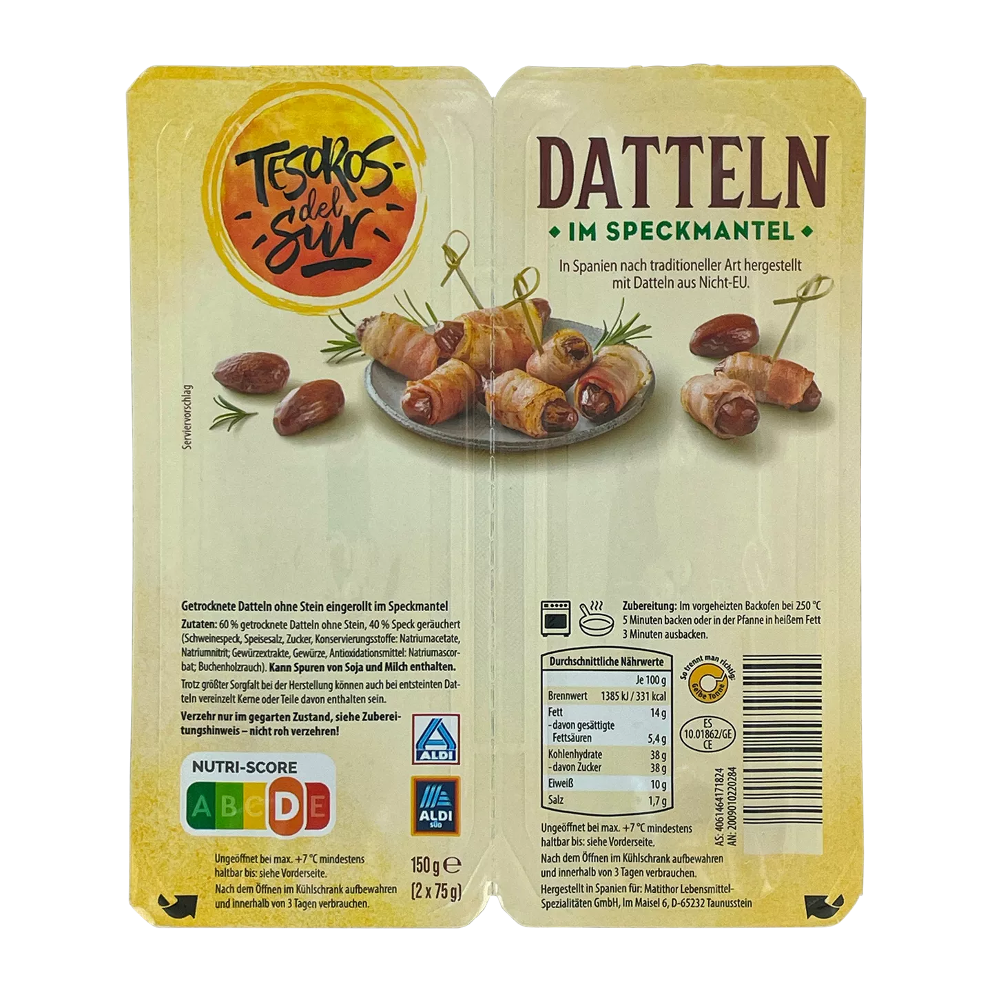 Datteln im Speckmantel