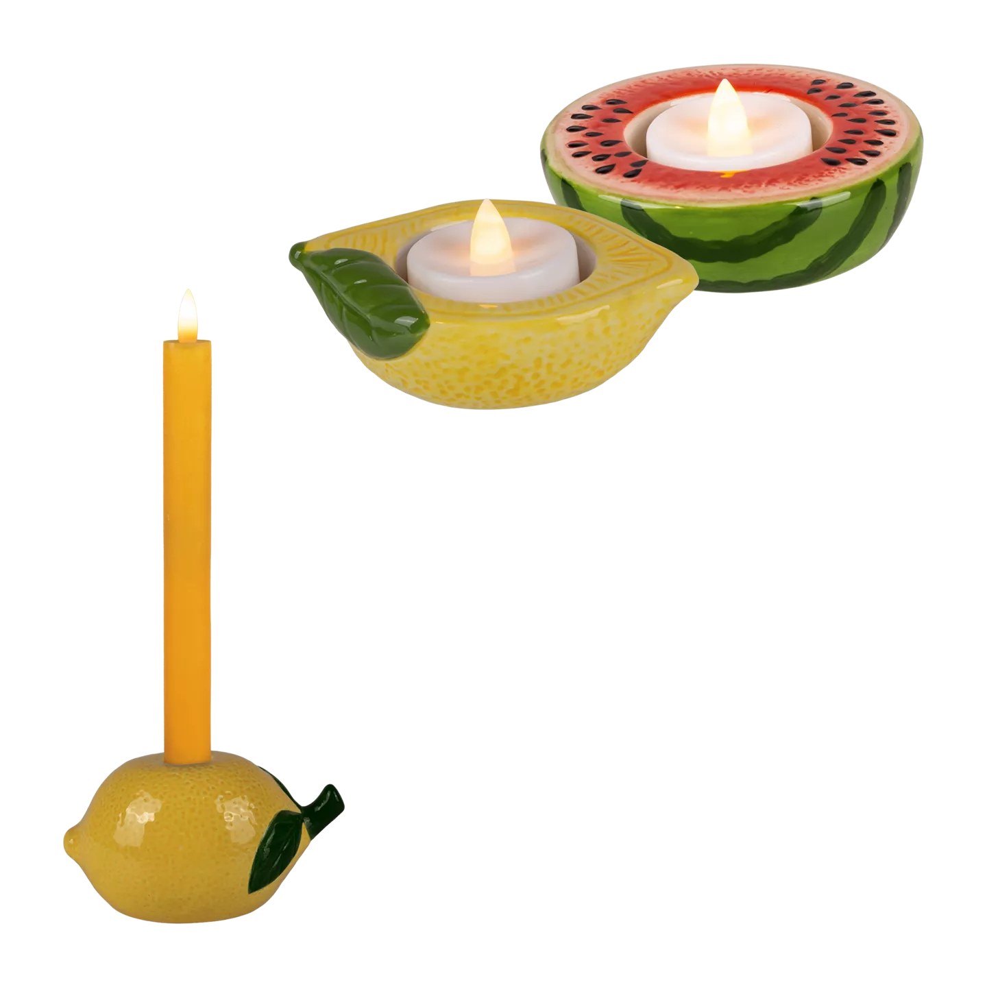 Kerzenhalter mit LED-Kerzen