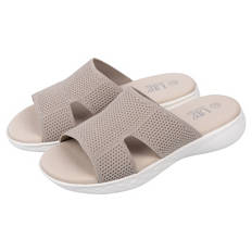 Damen Leicht-Slipper, Taupe/Silber, 37