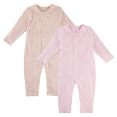 Baby-Schlafoverall 2er-Set, Pink, 62/68