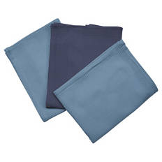 Waffel Piquet Geschirrt 3er Pack, Blau