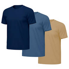 Herren T-Shirt, Marineblau / Blau / Beige, M