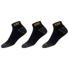 Damen-/Herren-Arbeitssneakersocken 3er-Set, Schwarz, 43/46