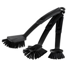 Küchenbürsten, Spülbürste 3er-Set, Schwarz