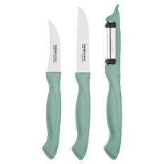 Messer-Set, 3er-Set, Schäler Set, Grün