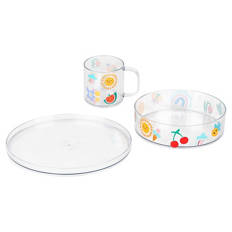 Tritan Kinder Geschirr, 3er-Set, Figuren