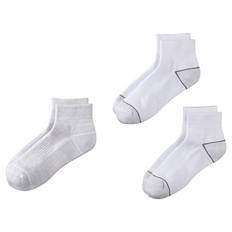 Damen- und Herren-Fitnesssocken, Knöchel, Weiß/Grau, 35/38