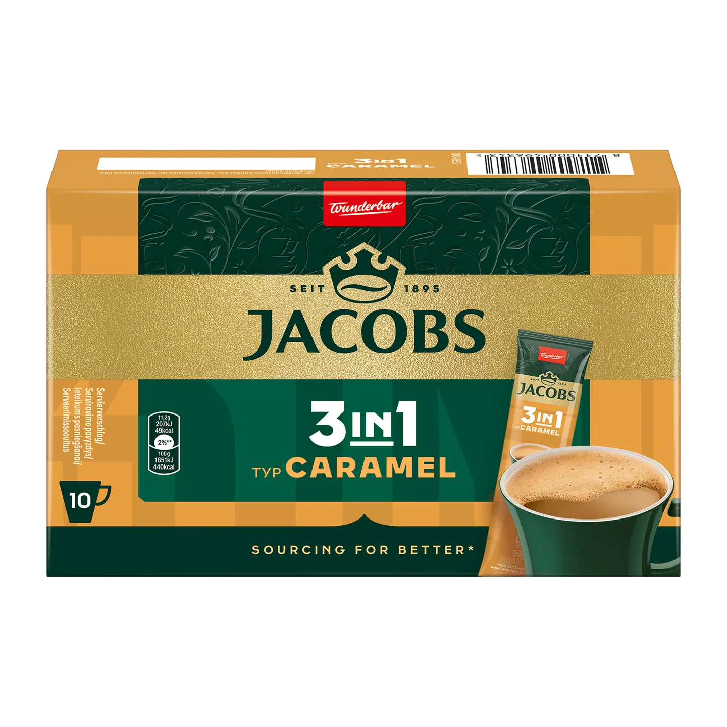 Kaffee-Sticks 3 in 1 Caramel