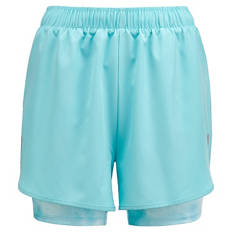 Lauf-Shorts, Damen, Blau All-Over-Print, S 36/38
