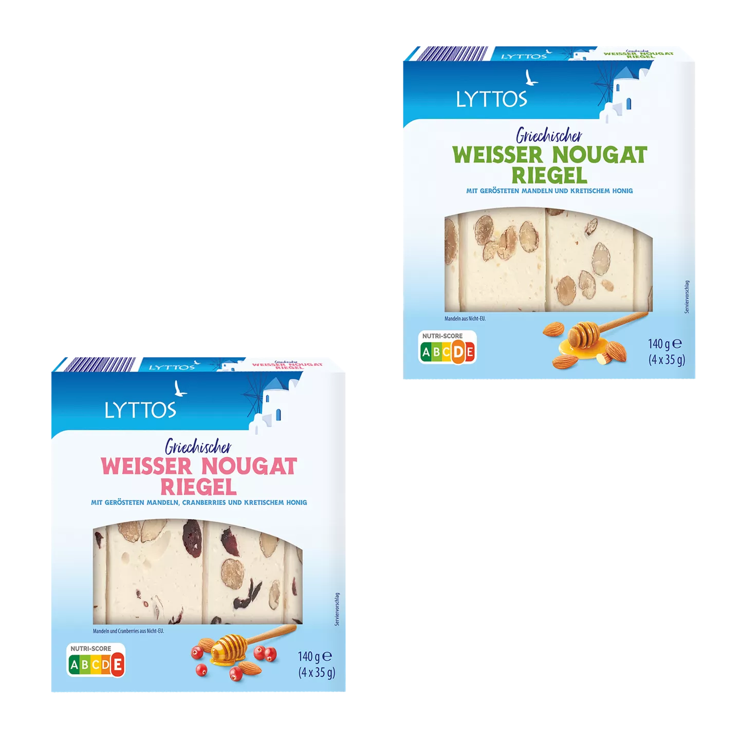 Weißer Nougat-Riegel