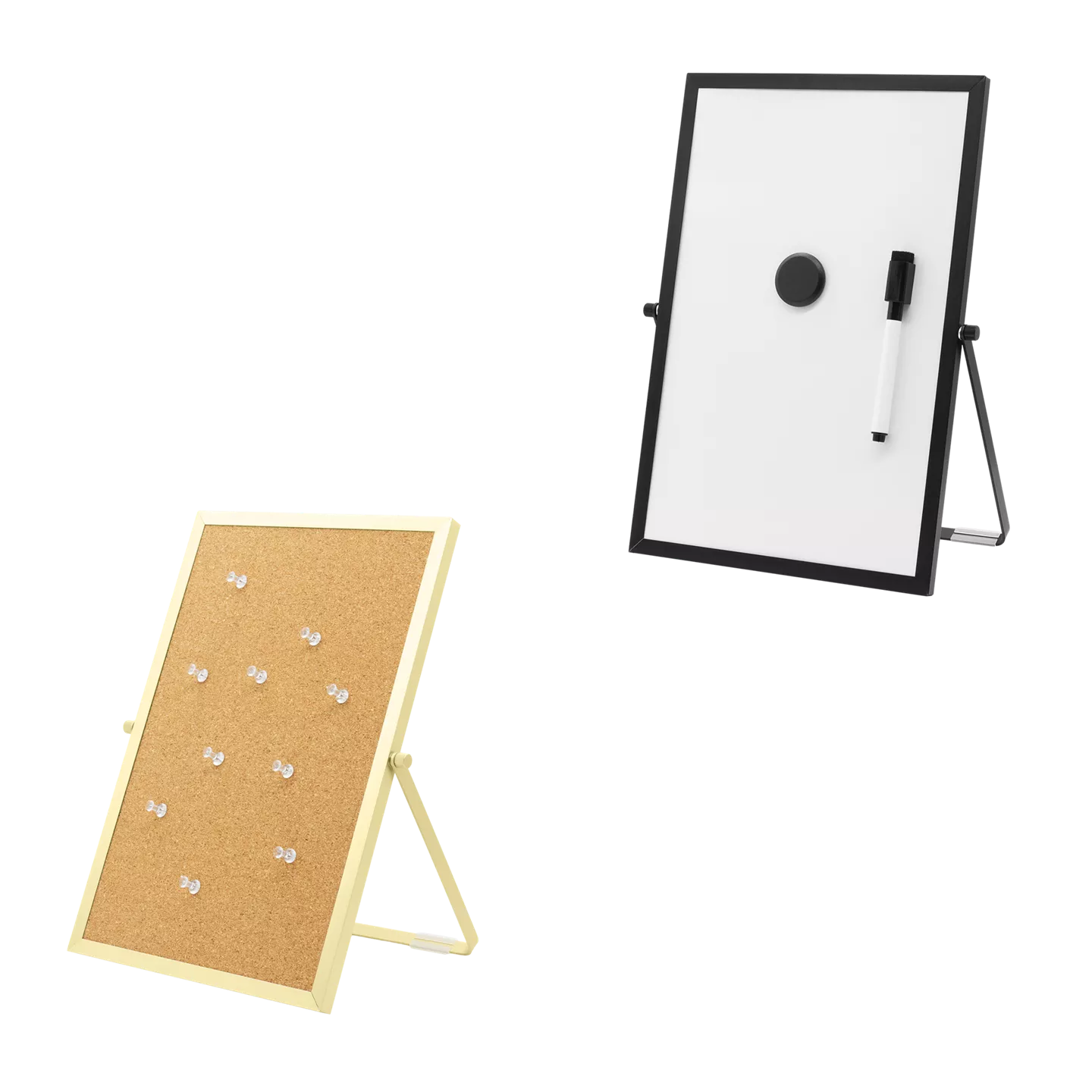Tisch-Whiteboard / -Korktafel