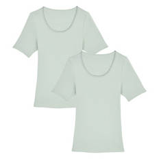 Damen Unterwäsche 2er Set, Grün, Oberteil, 38