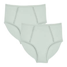 Damen Unterwäsche 2er Set, Grün, Slip, 38