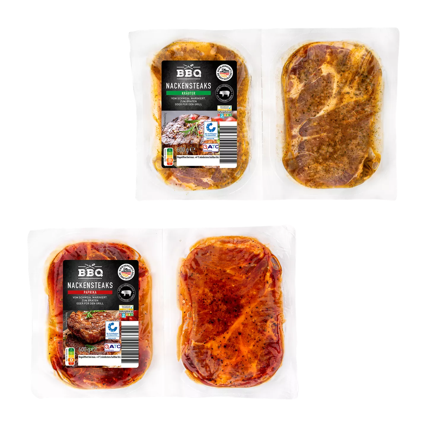 Marinierte Nackensteaks