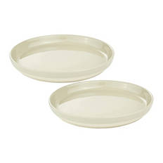 Modernes Geschirr, 2er-Set, Teller, Beige