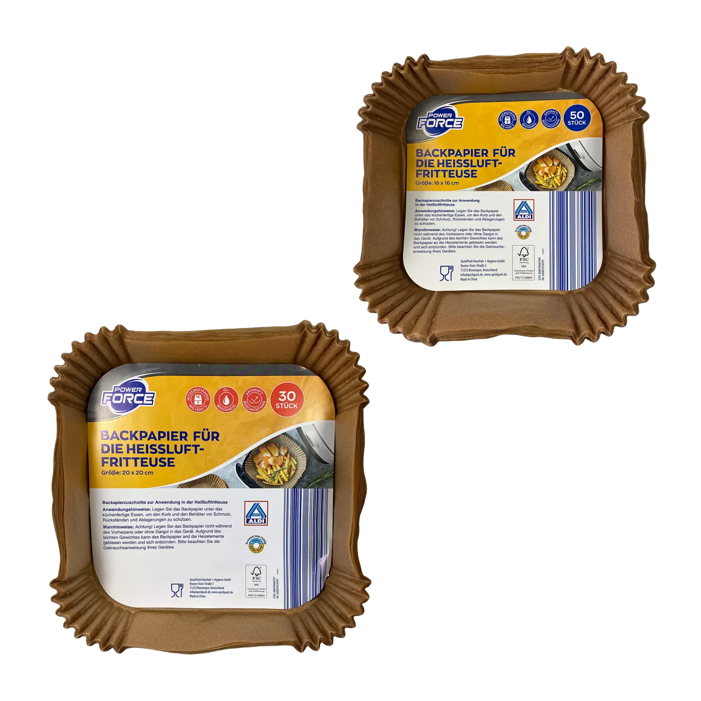 Backpapier für Heißluftfritteuse