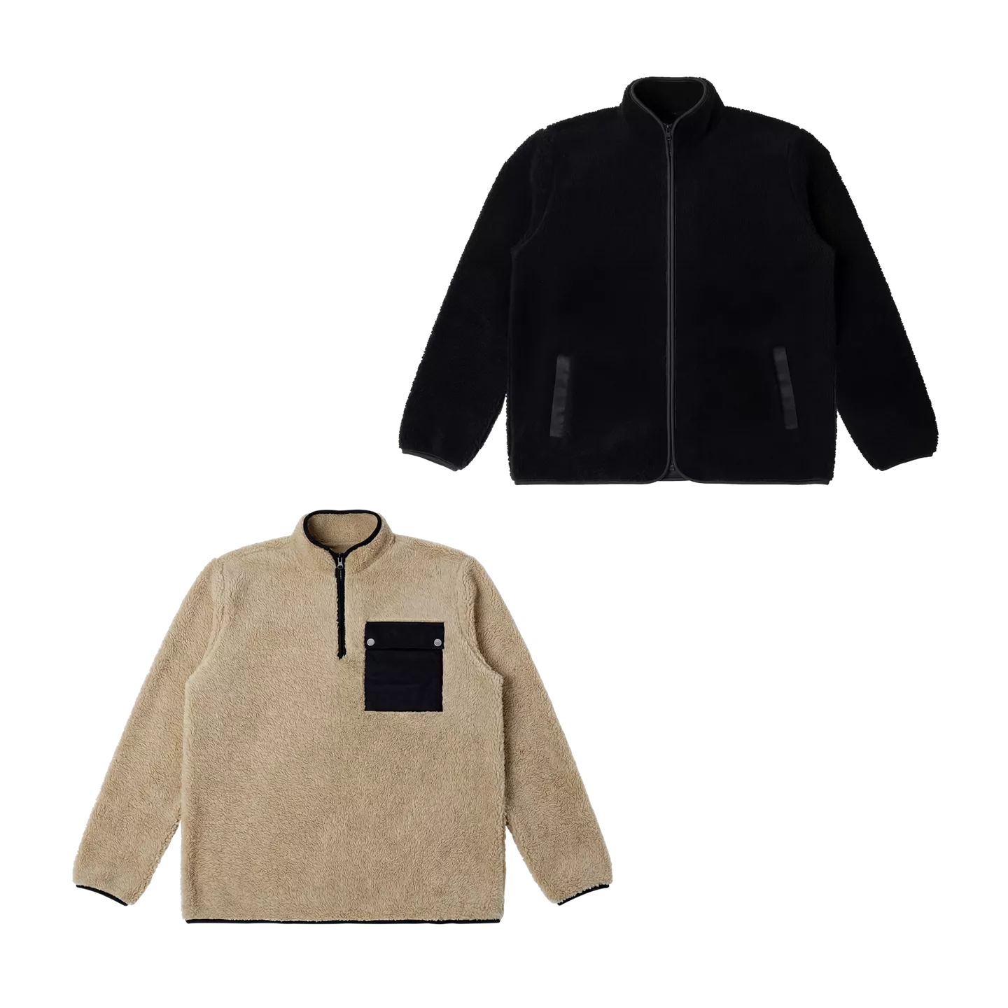 Sherpa-Fleecejacke / -Pullover für Herren