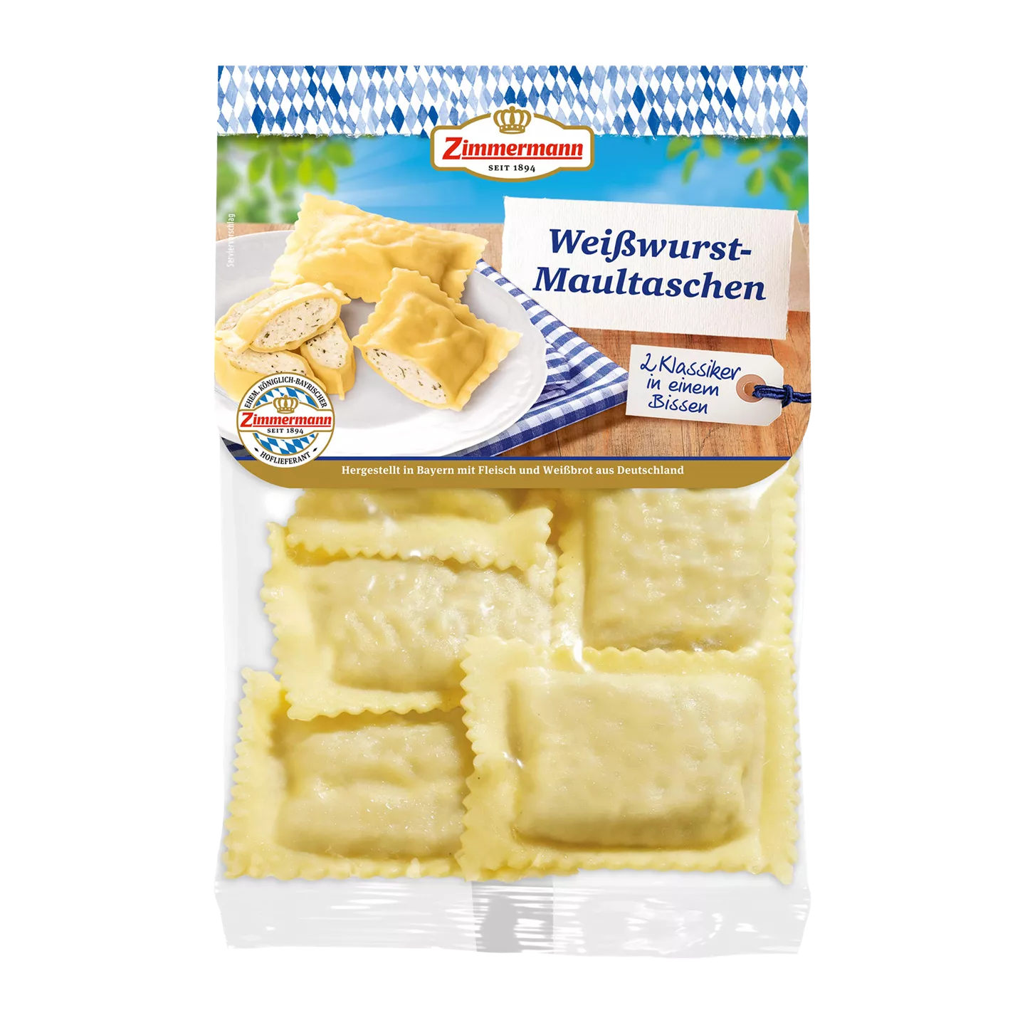 Weißwurst-Maultaschen