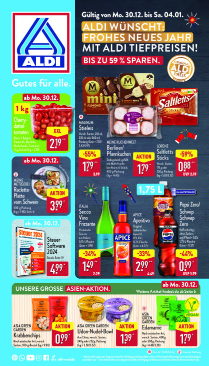 Aldi Nord Prospekt 30.12.2024