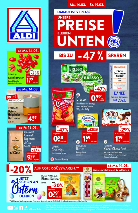 Aldi Nord Prospekt 17.03.2022