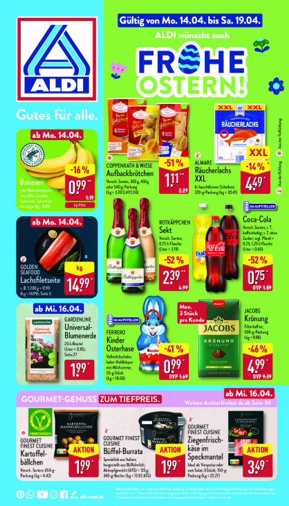 Aldi Nord Prospekt 16.04.2025