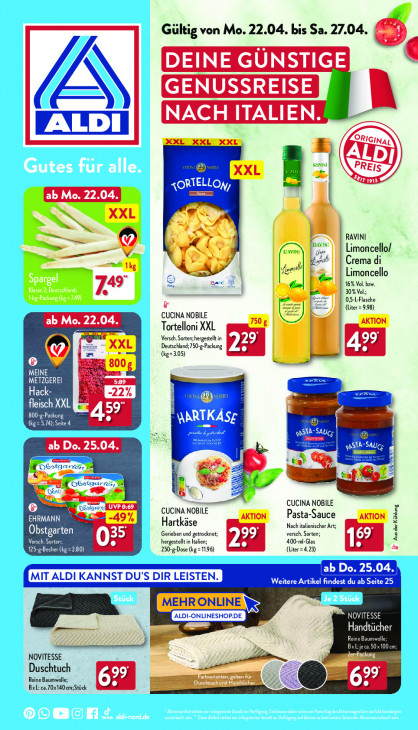 Aldi Nord Prospekt 25.04.2024