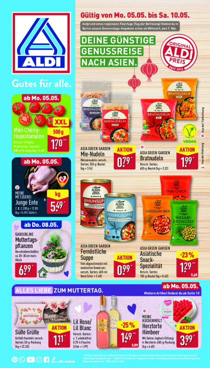 Aldi Nord Prospekt 08.05.2025