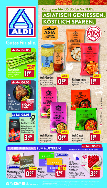 Aldi Nord Prospekt 08.05.2024