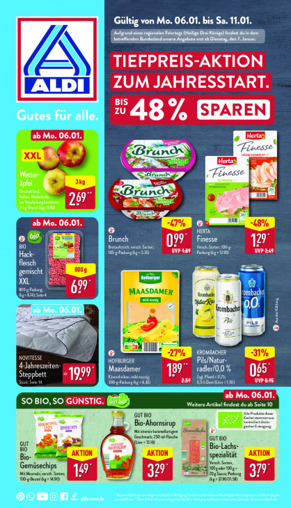 Aldi Nord Prospekt 09.01.2025