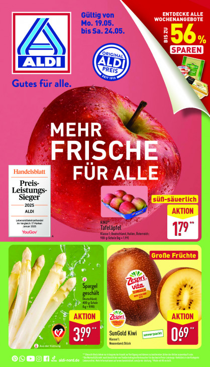Aldi Nord Prospekt 22.05.2025