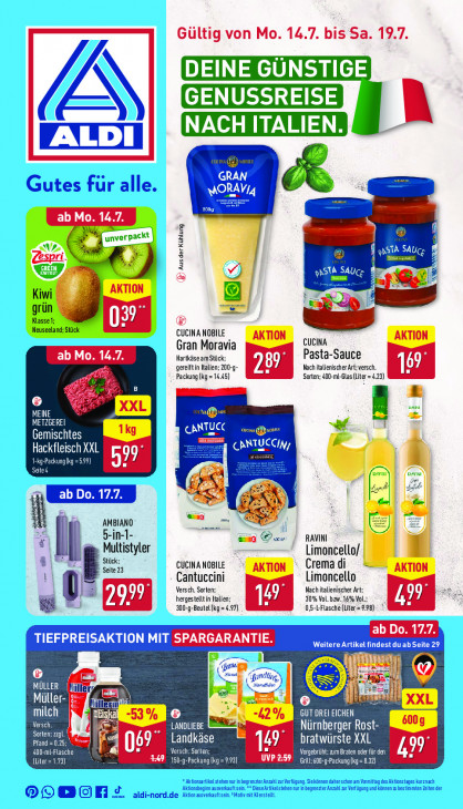 Aldi Nord Prospekt 17.07.2025