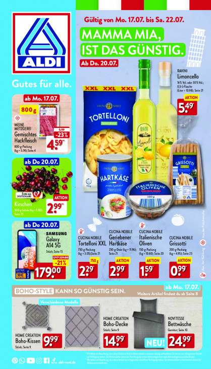 Aldi Nord Prospekt 20.07.2023