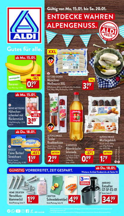 Aldi Nord Prospekt 18.01.2024