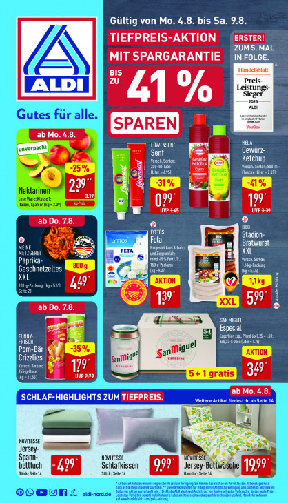 Aldi Nord Prospekt 07.08.2025