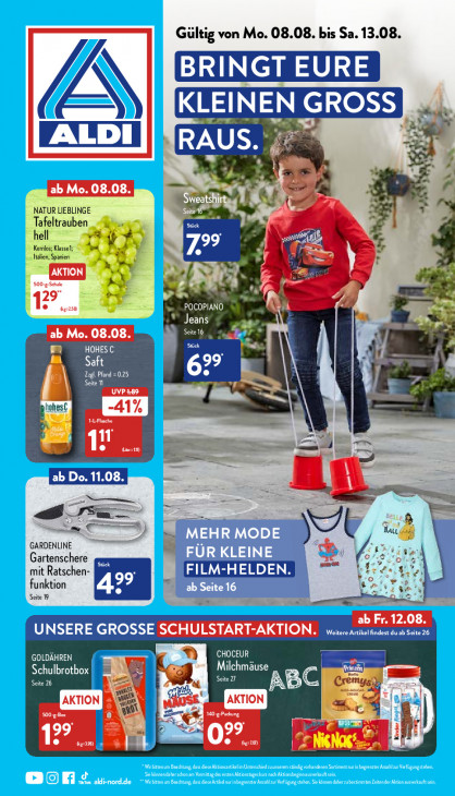Aldi Nord Prospekt 11.08.2022
