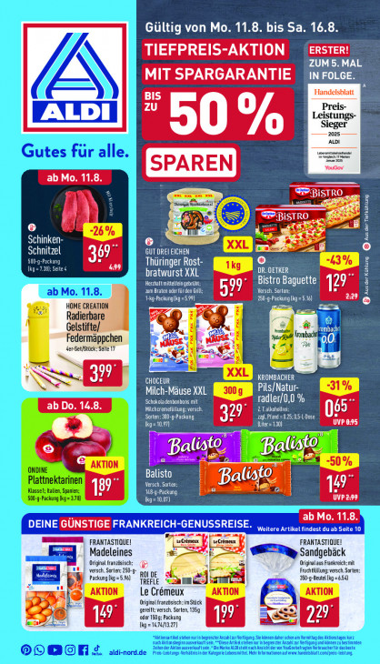 Aldi Nord Prospekt 14.08.2025