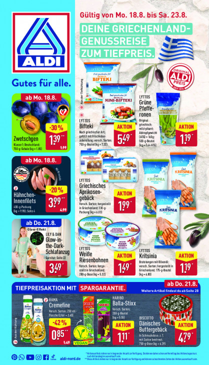 Aldi Nord Prospekt 21.08.2025