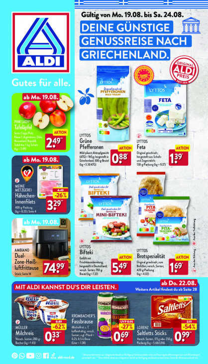 Aldi Nord Prospekt 22.08.2024