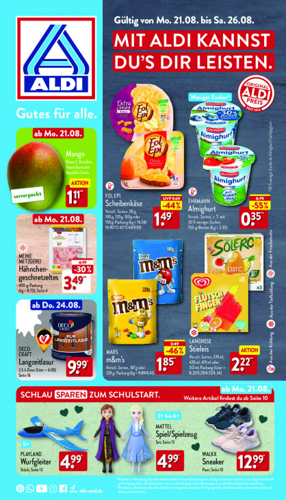 Aldi Nord Prospekt 24.08.2023