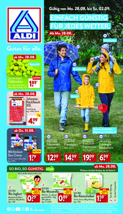 Aldi Nord Prospekt 31.08.2023