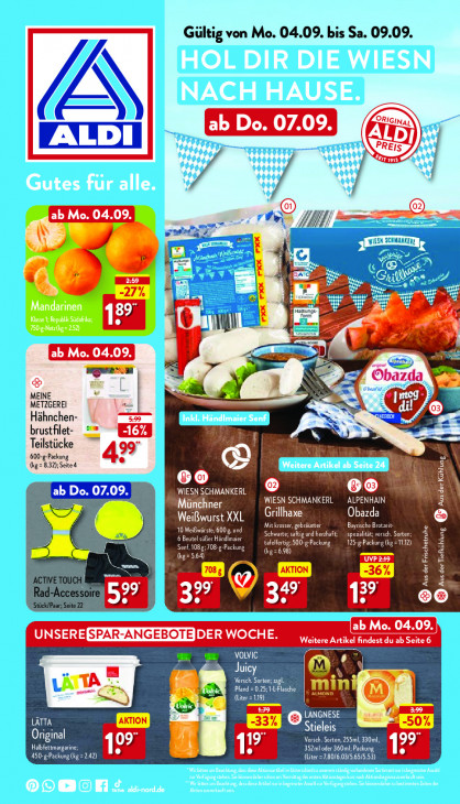 Aldi Nord Prospekt 09.09.2023