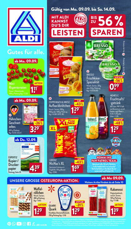 Aldi Nord Prospekt 12.09.2024