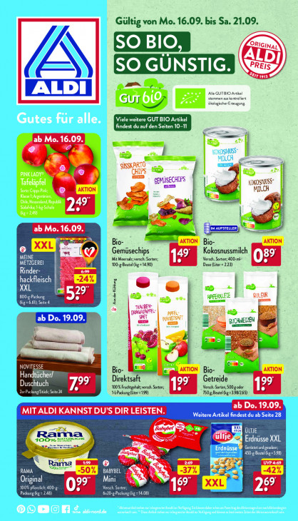 Aldi Nord Prospekt 19.09.2024