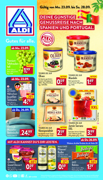 Aldi Nord Prospekt 26.09.2024