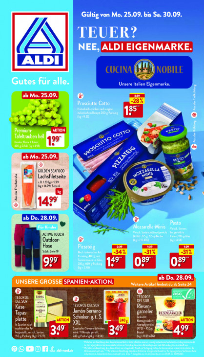 Aldi Nord Prospekt 28.09.2023