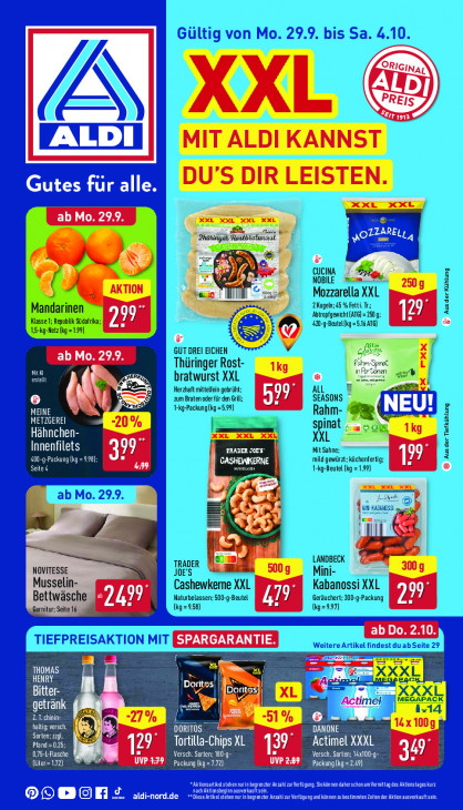 Aldi Nord Prospekt 02.10.2025