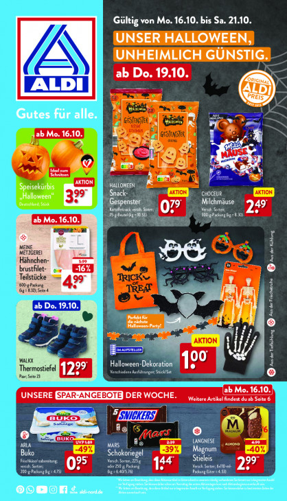 Aldi Nord Prospekt 19.10.2023